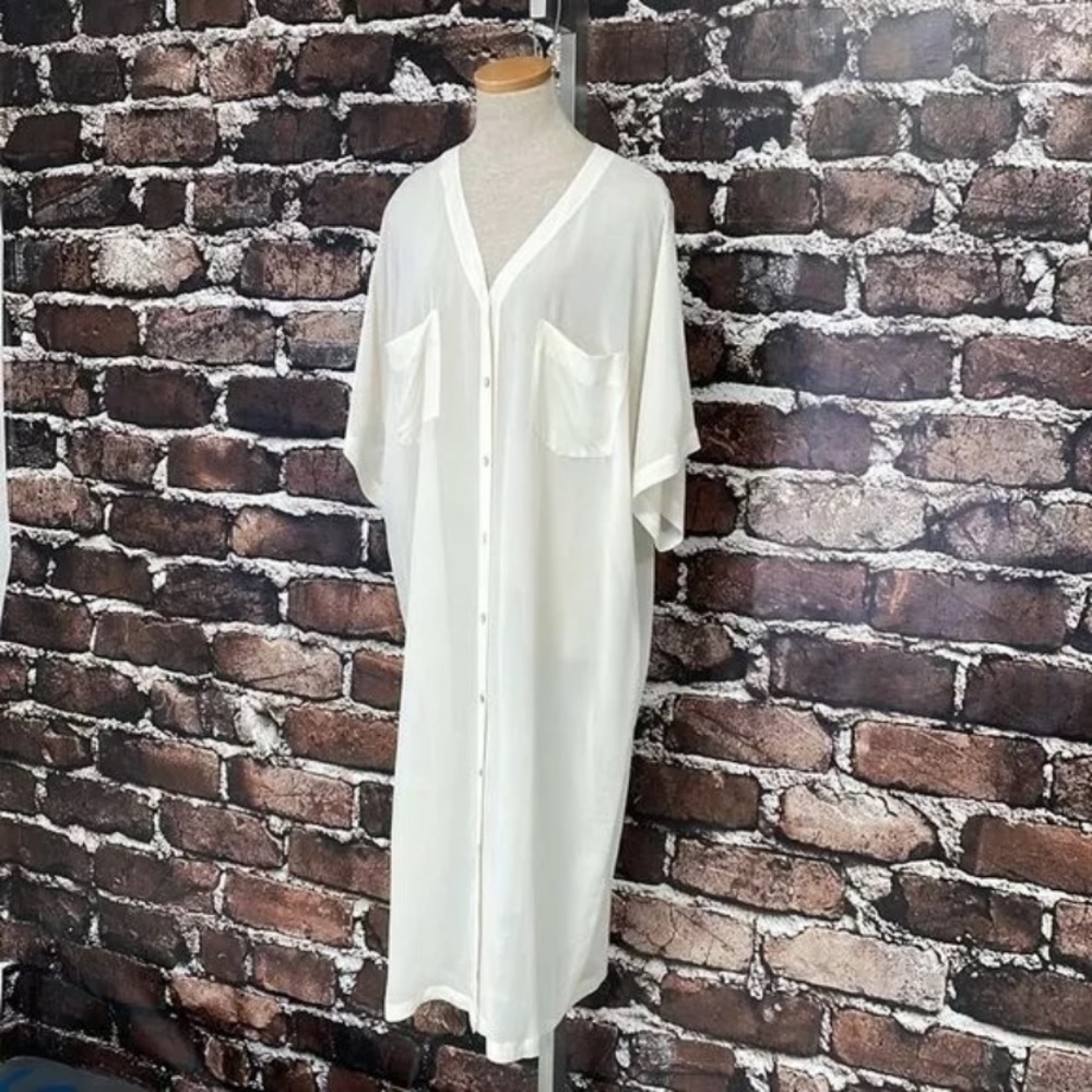 Eileen Fisher The Fisher Project high end Cream sheer cover up.